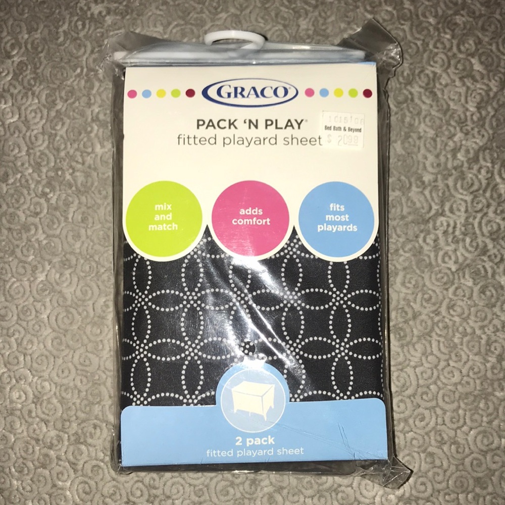 Graco pack n play fitted sheet 2 pack